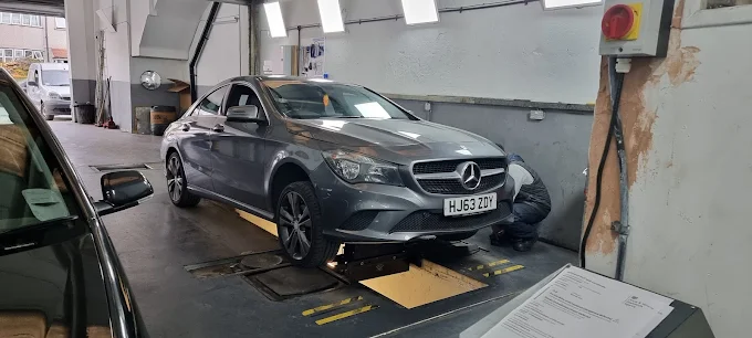 Vehicle servicing in progress